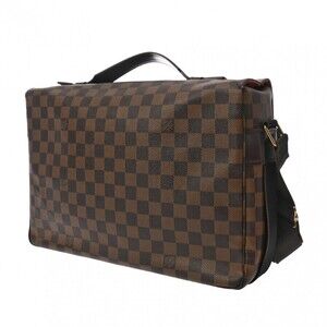 Louis Vuitton Canvas Bag Shoulder Brown Ebene Broadway Damier